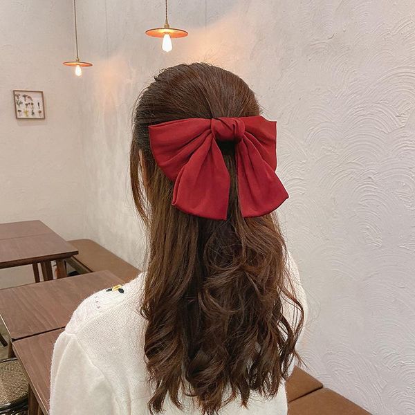 hair accessories red big bow hairpin super fairy head clip black headdress, Slivery;white
hair accessories red big bow hairpin super fairy head clip black headdress, Slivery;white