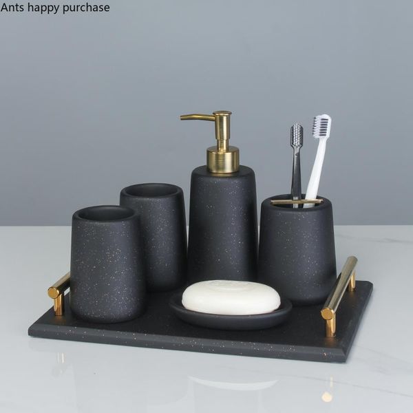 bath accessory set resin bathroom kit supplies wash lotion bottle mouth cup toothbrush holder soap dish cotton swab box storage tray
bath accessory set resin bathroom kit supplies wash lotion bottle mouth cup toothbrush holder soap dish cotton swab box storage tray