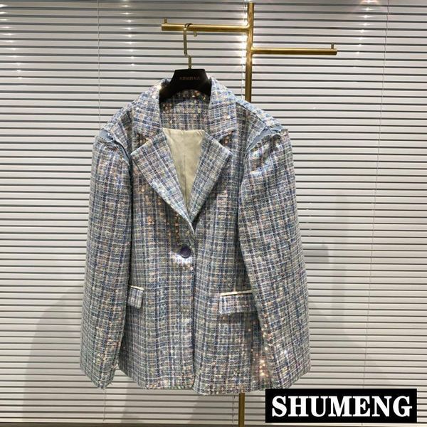 autumn gradient sequin heavy industry double pocket stitching denim suit jacket streetwear women blazer coat outwear women's suits & bl, White;black
autumn gradient sequin heavy industry double pocket stitching denim suit jacket streetwear women blazer coat outwear women's suits & bl, White;black