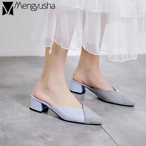 slippers square toe patchwork pumps female casual chunky mules shoes women summer med-high heels flip flops plus size 43 slides, Black
slippers square toe patchwork pumps female casual chunky mules shoes women summer med-high heels flip flops plus size 43 slides, Black
