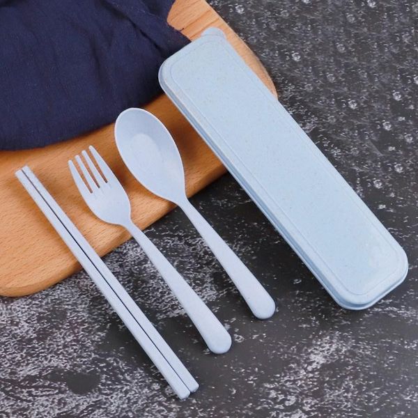 baby children 3pcs portable eco-friendly cutlery set chopstick spoon fork camping picnic sets cups, dishes & utensils 
baby children 3pcs portable eco-friendly cutlery set chopstick spoon fork camping picnic sets cups, dishes & utensils
