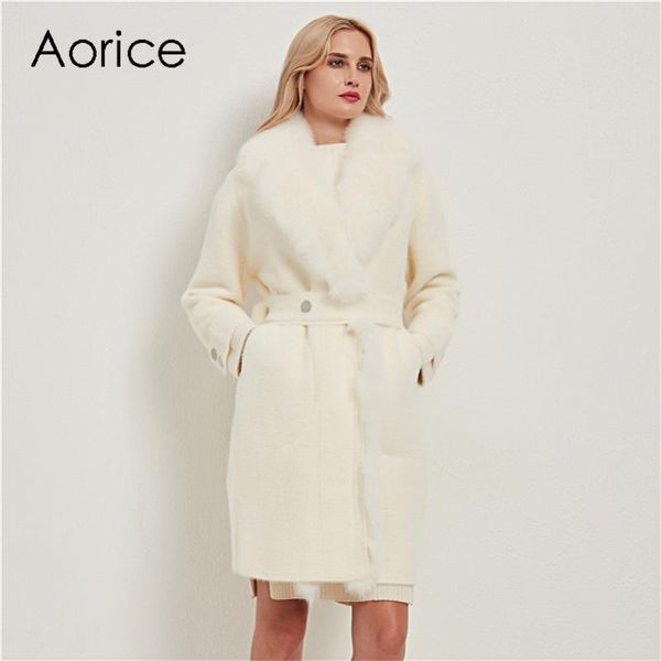 women's fur & faux aorice women real coat with collar 2021 ins lady female girl winter blet long trench parka ct041, Black
women's fur & faux aorice women real coat with collar 2021 ins lady female girl winter blet long trench parka ct041, Black
