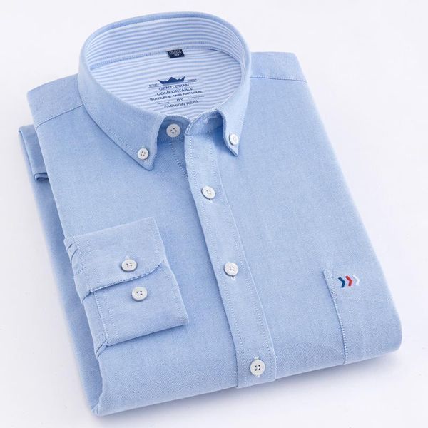 solid casual long sleeve thick oxford cotton shirt embroidered logo on left chest pocket standard-fit button-down men shirts men's, White;black
solid casual long sleeve thick oxford cotton shirt embroidered logo on left chest pocket standard-fit button-down men shirts men's, White;black