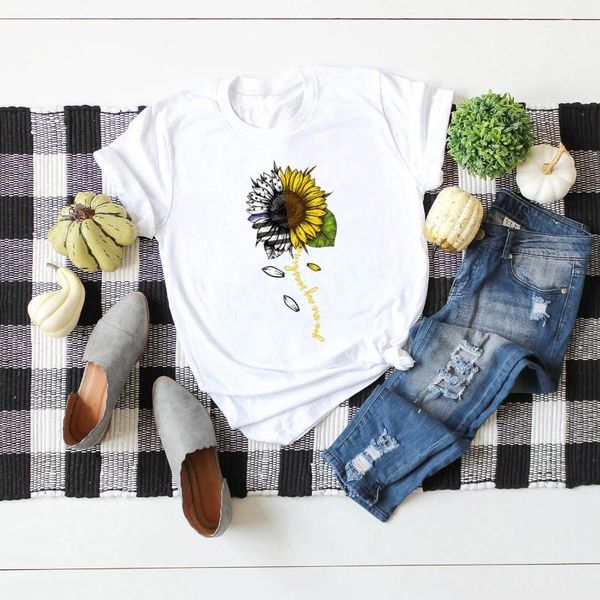 women's t-shirt 100% cotton sunflower casual short-sleeved graphic tees woman tshirts harajuku kawaii clothes korean, White
women's t-shirt 100% cotton sunflower casual short-sleeved graphic tees woman tshirts harajuku kawaii clothes korean, White