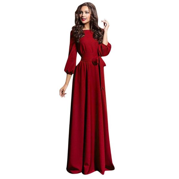 casual dresses beautiful women dress summer party lantern sleeve solid long with belt vestidos de verano mujer robe d'été, Black;gray
casual dresses beautiful women dress summer party lantern sleeve solid long with belt vestidos de verano mujer robe d'été, Black;gray