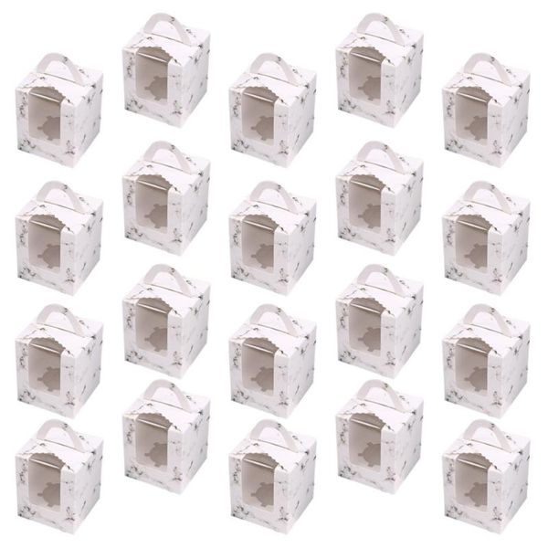 20pcs marbling cupcake boxes with handle portable muffin holder dessert containers (1 cavity) gift wrap
20pcs marbling cupcake boxes with handle portable muffin holder dessert containers (1 cavity) gift wrap
