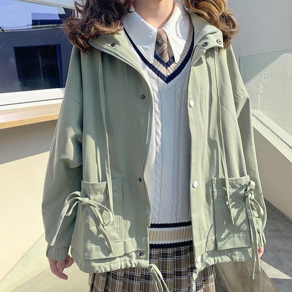 women's jackets women cargo jacket hoodie korean style preppy sweet bow zipper long sleeve coat harajuku kawaii oversize outerwear, Black;brown
women's jackets women cargo jacket hoodie korean style preppy sweet bow zipper long sleeve coat harajuku kawaii oversize outerwear, Black;brown