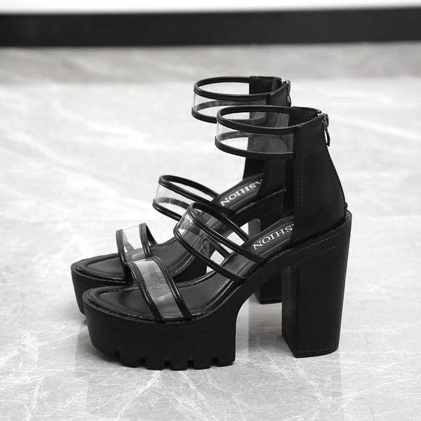 sandals 2021 summer women square heel high temperament women's shoes formal dress open toe fashion, Black
sandals 2021 summer women square heel high temperament women's shoes formal dress open toe fashion, Black