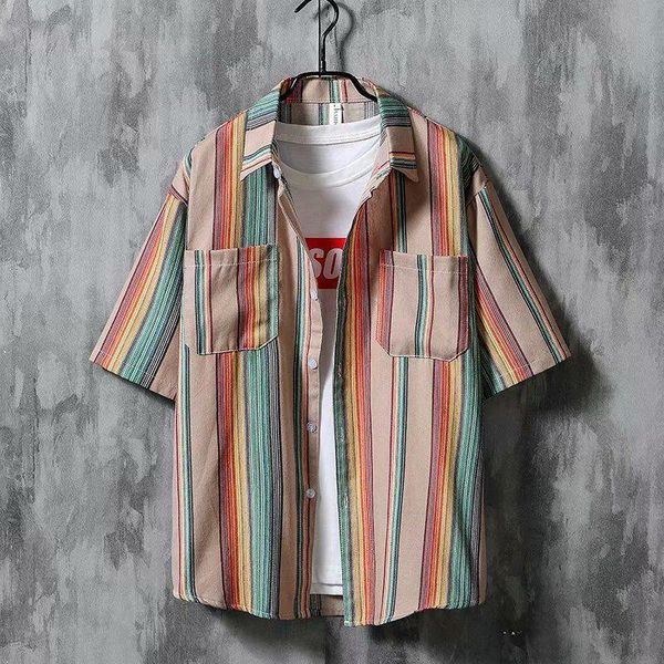 shirt men's summer short sleeve color stripe youth leisure korean slim fit quarter college tidal current surprise price casual shirts, White;black
shirt men's summer short sleeve color stripe youth leisure korean slim fit quarter college tidal current surprise price casual shirts, White;black