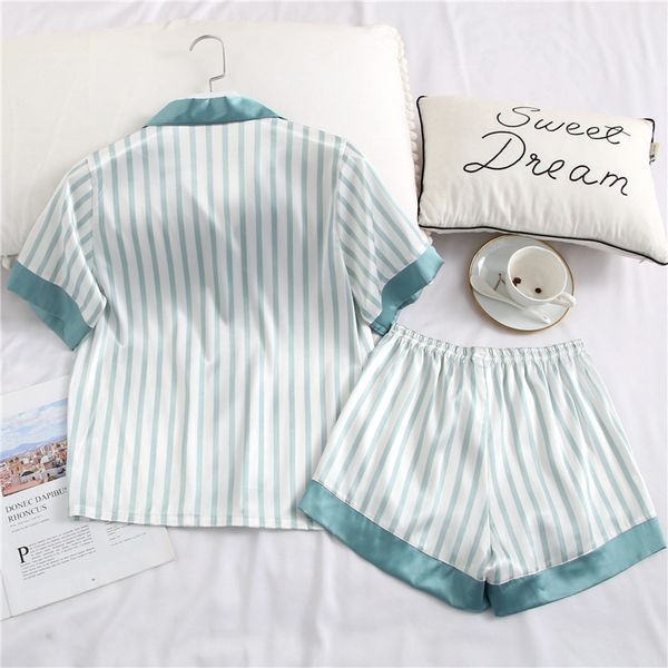 cute womens pajamas sleepwear two piece set silk pijama satin short sleeve shirt night suits student pyjama summer homewear, Black;red
cute womens pajamas sleepwear two piece set silk pijama satin short sleeve shirt night suits student pyjama summer homewear, Black;red