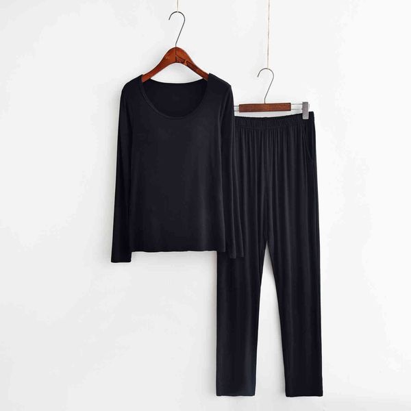 women's sleepwear modal long-sleeved pajamas chest pads large size women pijama spring autumn sleepwear set student korean home clothes, Black;red
women's sleepwear modal long-sleeved pajamas chest pads large size women pijama spring autumn sleepwear set student korean home clothes, Black;red