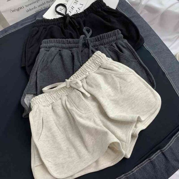 summer high waist elastic girl womens short korean style casual all match gray cotton home sports for female, White;black
summer high waist elastic girl womens short korean style casual all match gray cotton home sports for female, White;black