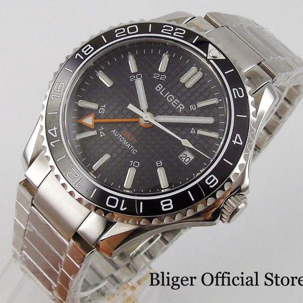 nologo self winidng 41mm men watch sapphire glass black dial automatic movement steel bracelet ceramic bezel wristwatches, Slivery;brown
nologo self winidng 41mm men watch sapphire glass black dial automatic movement steel bracelet ceramic bezel wristwatches, Slivery;brown