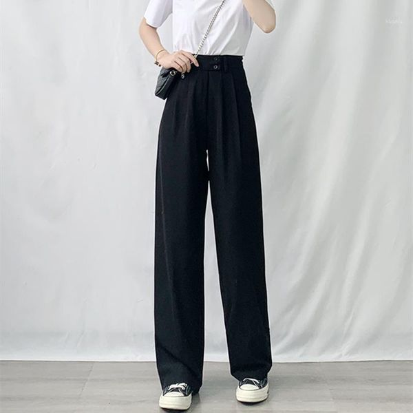 women's pants & capris summer thin plus size casual wide leg korean girls elegant high waist suit pink black trousers s-5xl, Black;white
women's pants & capris summer thin plus size casual wide leg korean girls elegant high waist suit pink black trousers s-5xl, Black;white