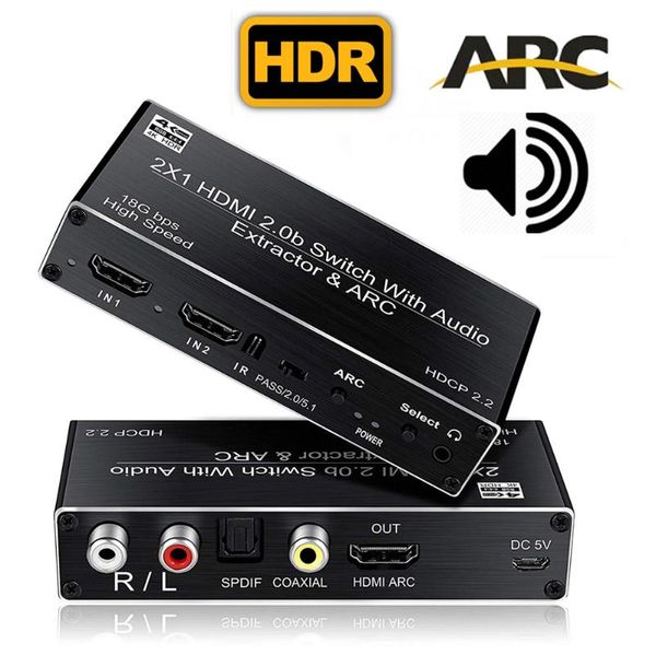 audio cables & connectors 2.0b switcher hdr arc 2x1 2.0 switch splitter toslink with converter function
audio cables & connectors 2.0b switcher hdr arc 2x1 2.0 switch splitter toslink with converter function