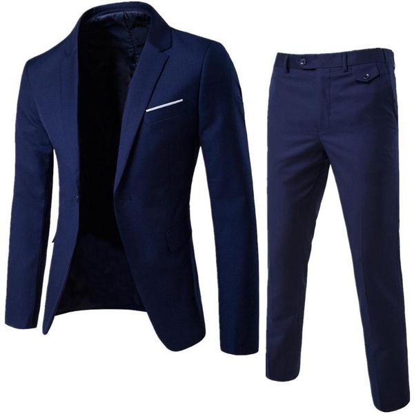 men's suits & blazers 2pcs set men suit plus size solid color long sleeve lapel slim button business work clothes, White;black
men's suits & blazers 2pcs set men suit plus size solid color long sleeve lapel slim button business work clothes, White;black