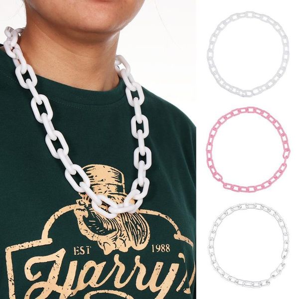 chains 2021 trend punk chain necklaces simplicity thick acrylic cuban necklace hit-hop multi-colored collars neck fashion jewelry gift, Silver
chains 2021 trend punk chain necklaces simplicity thick acrylic cuban necklace hit-hop multi-colored collars neck fashion jewelry gift, Silver