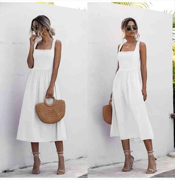 women long dress summer backless casual white black ruched slip midi sundresses ladies spaghetti strap vestido clothes, Black;gray
women long dress summer backless casual white black ruched slip midi sundresses ladies spaghetti strap vestido clothes, Black;gray