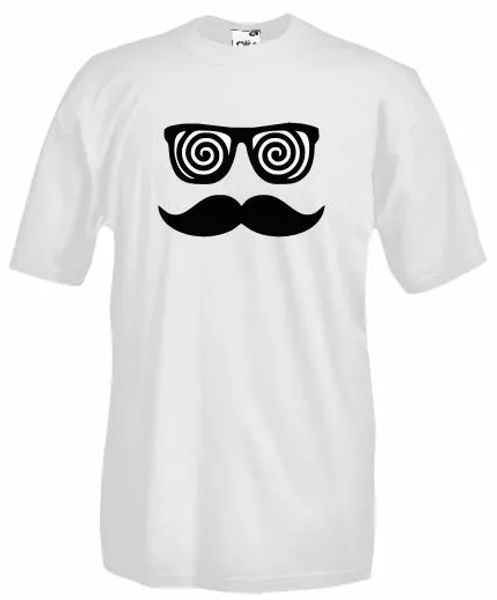 j66 mesh geek moustace, hipster t-shirt, White;black