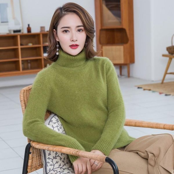 women's sweaters pink knitwear woman long sleeve turtleneck jumper wool 2021 fall winter clothes women 100% mink cashmere pullover swea, White;black
women's sweaters pink knitwear woman long sleeve turtleneck jumper wool 2021 fall winter clothes women 100% mink cashmere pullover swea, White;black