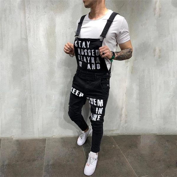 men's jeans 2021 fashion ripped jumpsuits ankle length letter printing distressed denim bib overalls for men suspender pants, Blue
men's jeans 2021 fashion ripped jumpsuits ankle length letter printing distressed denim bib overalls for men suspender pants, Blue
