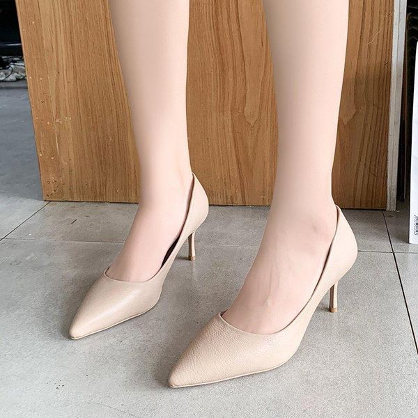 dress shoes thin heels women pu leather high heel concise stiletto office work shallow single pointed toe pumps, Black
dress shoes thin heels women pu leather high heel concise stiletto office work shallow single pointed toe pumps, Black