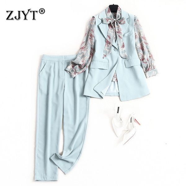 women's two piece pants elegant lady office pants 3 female ensemble spring designer outfits long bow neck print shirt + vest suit uws2, White
women's two piece pants elegant lady office pants 3 female ensemble spring designer outfits long bow neck print shirt + vest suit uws2, White