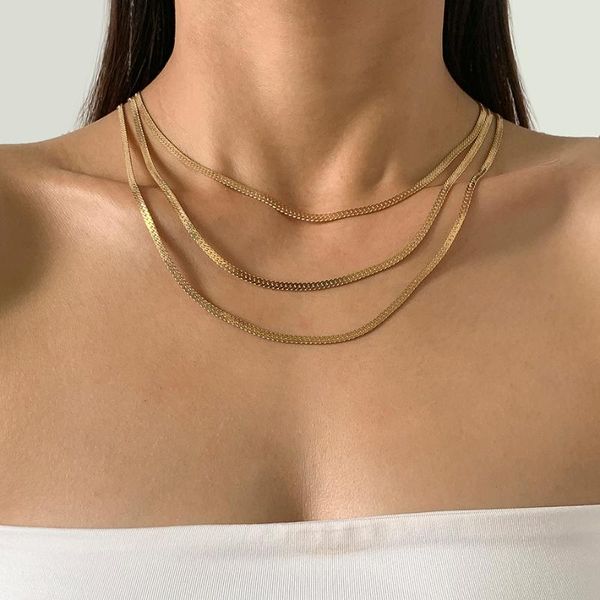 chokers ingemark vintage 3pcs/set snake chain necklace for women girls choker couples collares layered neck halloween accessories, Golden;silver
chokers ingemark vintage 3pcs/set snake chain necklace for women girls choker couples collares layered neck halloween accessories, Golden;silver