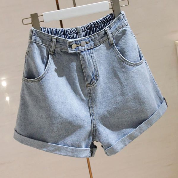 women's shorts casual light blue thin denim summer elastic high waisted women fashion a-line pockets wide legs baggy loose short clothe, White;black
women's shorts casual light blue thin denim summer elastic high waisted women fashion a-line pockets wide legs baggy loose short clothe, White;black