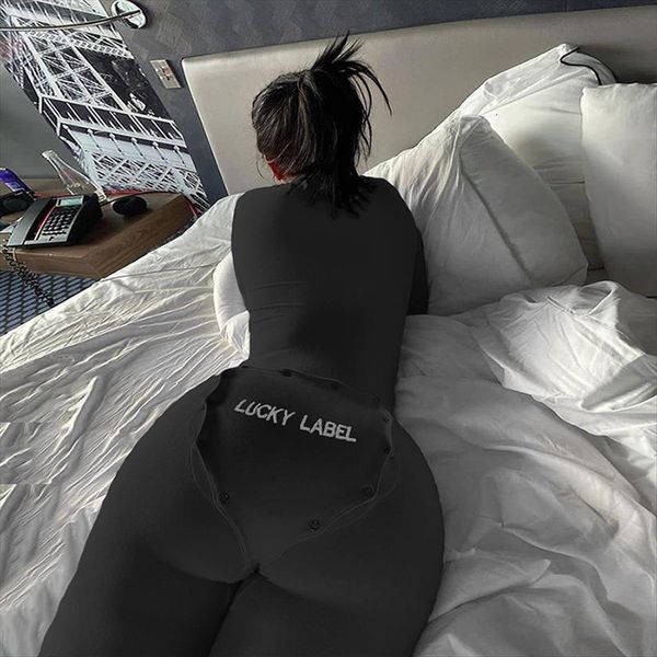 buttons appliques patched lucky label womens jumpsuit one piece outfits club v neck skinny elastic solid casual streetwear, Black;white
buttons appliques patched lucky label womens jumpsuit one piece outfits club v neck skinny elastic solid casual streetwear, Black;white