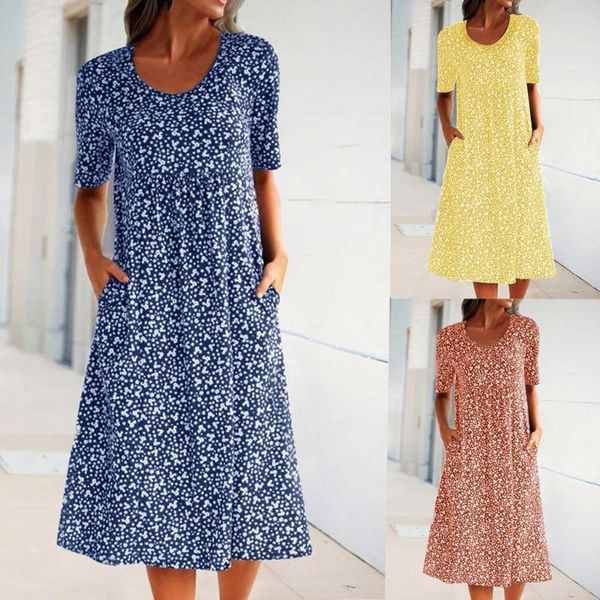 fashion women boho dress summer floral print long ladies o-neck short sleeve loose midi with pocket#35 casual dresses, Black;gray
fashion women boho dress summer floral print long ladies o-neck short sleeve loose midi with pocket#35 casual dresses, Black;gray