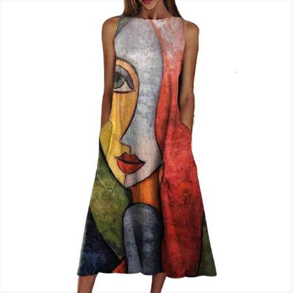 abstract print sleeveless summer casual women dress vintage elegant tank loose robe beach round neck maxi dresses vestidos s 5xl, Black;gray
abstract print sleeveless summer casual women dress vintage elegant tank loose robe beach round neck maxi dresses vestidos s 5xl, Black;gray