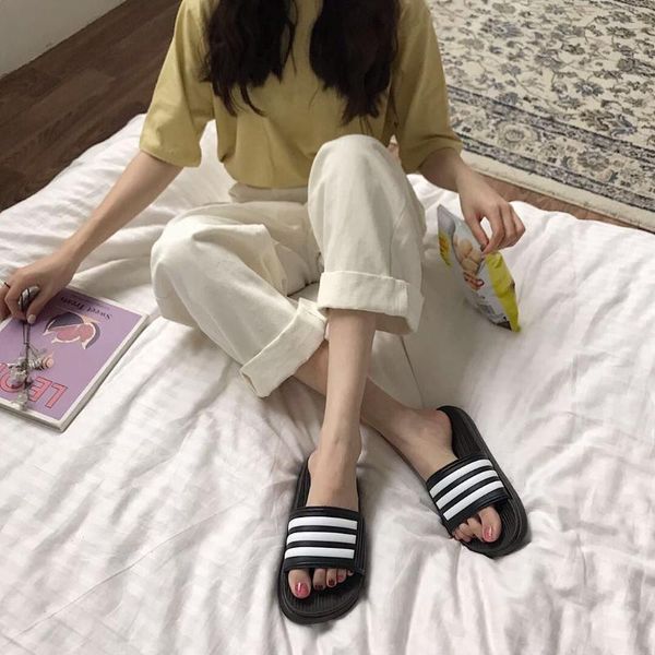 one-word dragging wild korean sandals and slippers women wearing summer non-slip shoes, Black
one-word dragging wild korean sandals and slippers women wearing summer non-slip shoes, Black