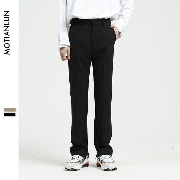 men's wear | split straight trousers korean style casual leg length pants suits & blazers, White;black
men's wear | split straight trousers korean style casual leg length pants suits & blazers, White;black