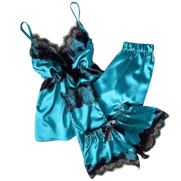 v neck eyelash lace women sleepwear stain camisole pajamas bowknot shorts set sleeveless sling pajama short patchwork pijama feminino, Black;red
v neck eyelash lace women sleepwear stain camisole pajamas bowknot shorts set sleeveless sling pajama short patchwork pijama feminino, Black;red