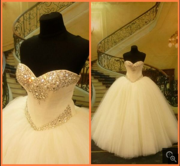 robe de mariage white tulle ball gown wedding dress heavily beading crystals pleated princess puffy bride dresses floor length corset real p
robe de mariage white tulle ball gown wedding dress heavily beading crystals pleated princess puffy bride dresses floor length corset real p