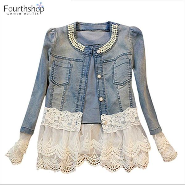 women's jackets vintage denim jacket coat women lace spliced jean pearl beading casual spring autumn outwear windbreaker female 2021 3x, Black;brown
women's jackets vintage denim jacket coat women lace spliced jean pearl beading casual spring autumn outwear windbreaker female 2021 3x, Black;brown