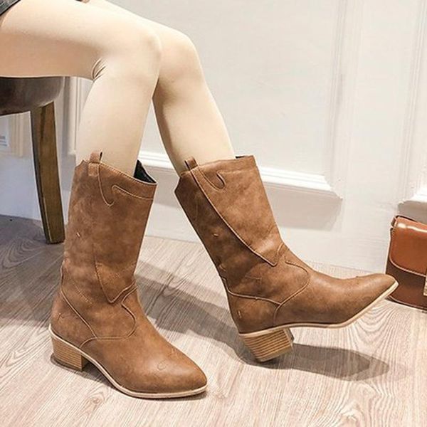 boots retro embroidery women leather solid color high heels slip-on round toe fashion female middle tube booties shoes #40, Black
boots retro embroidery women leather solid color high heels slip-on round toe fashion female middle tube booties shoes #40, Black