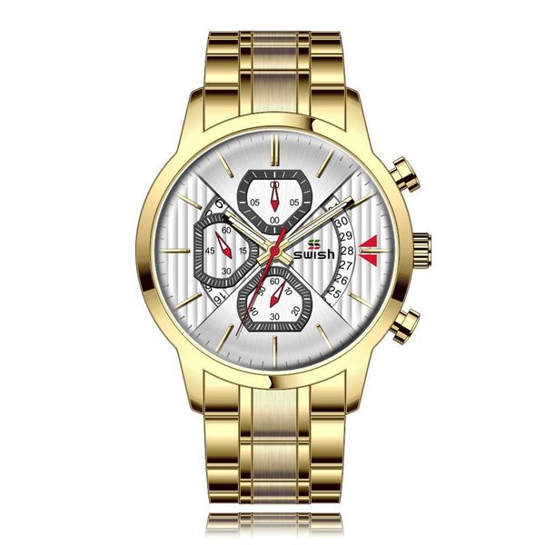 wristwatches men's large dial fashion stainless steel band watch business casual sports calendar quartz waterproof, Slivery;brown
wristwatches men's large dial fashion stainless steel band watch business casual sports calendar quartz waterproof, Slivery;brown