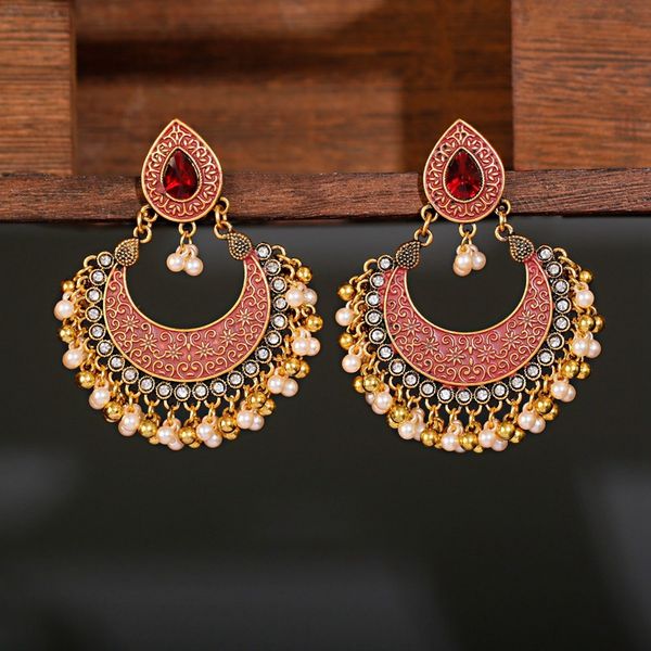 dangle & chandelier retro turkish red sector earrings women's vintage dripping oil bohemia pearl beads earrings tibetan jewelry, Silver
dangle & chandelier retro turkish red sector earrings women's vintage dripping oil bohemia pearl beads earrings tibetan jewelry, Silver