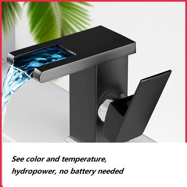 bathroom sink faucets hydropower led waterfall faucet and cold luminous black basin wash
bathroom sink faucets hydropower led waterfall faucet and cold luminous black basin wash