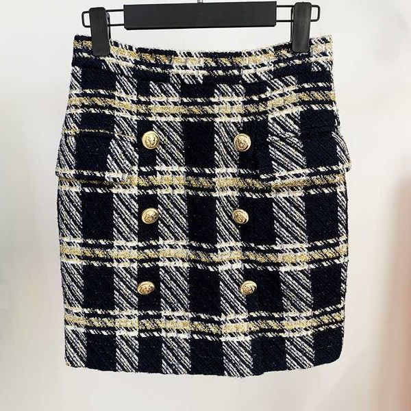design original classic style women's double-breasted skirt metal buckles package hip woolen tweed zipper mini skirts, Black
design original classic style women's double-breasted skirt metal buckles package hip woolen tweed zipper mini skirts, Black