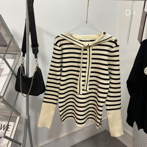 fall 21 navy detachable shawl knit sweater women's stripe crew neck pullover top, White;black
fall 21 navy detachable shawl knit sweater women's stripe crew neck pullover top, White;black