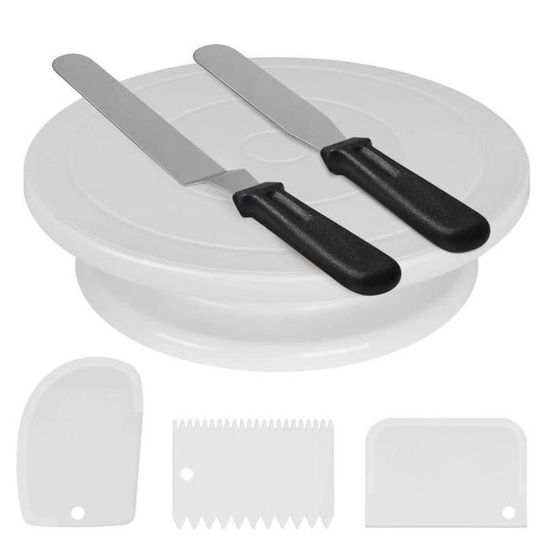 6pcs cake decorating kits 11 inch rotating turntable revolving stand white baking supplies & pastry tools
6pcs cake decorating kits 11 inch rotating turntable revolving stand white baking supplies & pastry tools