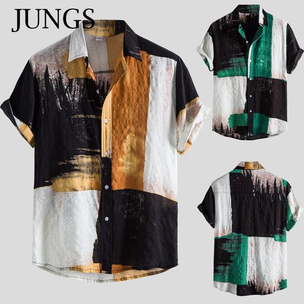 men's summer shirt loose casual print color short sleeve quick dry harajuku streetwear fashion man beach plaid men shirts, White;black
men's summer shirt loose casual print color short sleeve quick dry harajuku streetwear fashion man beach plaid men shirts, White;black
