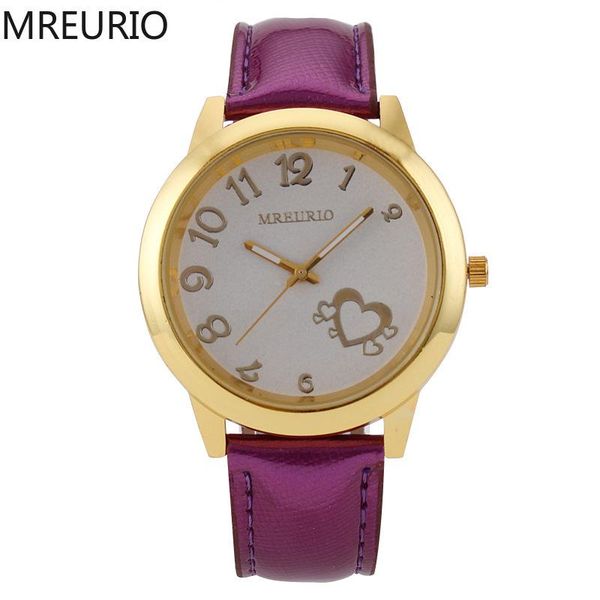 women watch shiny leather band elegant heart-shaped dial fashion numerals quartz wrist watches for ladies casual relojes wristwatches, Slivery;brown
women watch shiny leather band elegant heart-shaped dial fashion numerals quartz wrist watches for ladies casual relojes wristwatches, Slivery;brown
