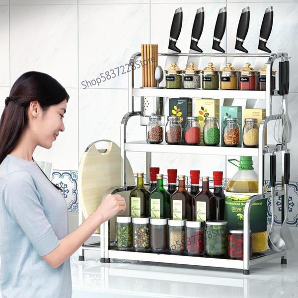kitchen storage & organization rack stainless steel multi-function thickening supplies knife counterspice household
kitchen storage & organization rack stainless steel multi-function thickening supplies knife counterspice household