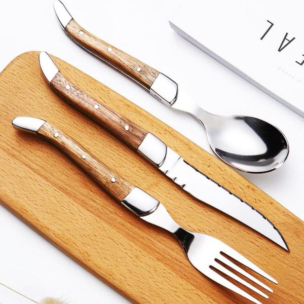 stainless steel knife fork spoon set wooden handle portable travel gift cutlery zero waste vajilla cuisine vaisselle jq dinnerware sets
stainless steel knife fork spoon set wooden handle portable travel gift cutlery zero waste vajilla cuisine vaisselle jq dinnerware sets