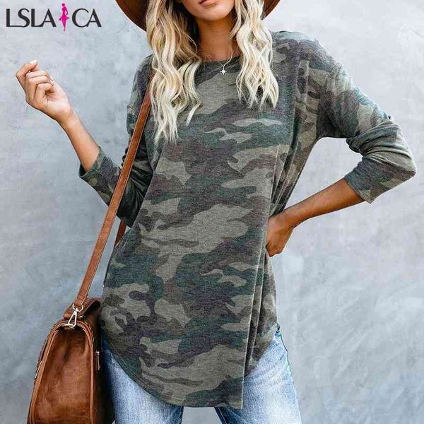 winter women blouses long sleeve o-neck camouflage print shirts casual wild slim streetwear shirt 210520, White
winter women blouses long sleeve o-neck camouflage print shirts casual wild slim streetwear shirt 210520, White
