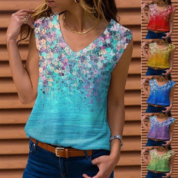 women's t-shirt 2021 summer fashion personality v-neck casual loose bottoming shirt printing vest women, White
women's t-shirt 2021 summer fashion personality v-neck casual loose bottoming shirt printing vest women, White